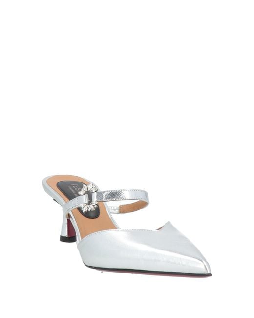 Testoni White Mules & Clogs