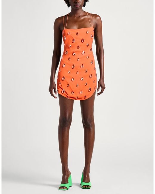 GIUSEPPE DI MORABITO Orange Mini Dress Viscose, Elastane