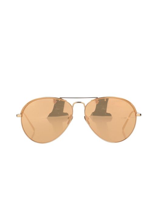 Linda Farrow Metallic Sunglasses