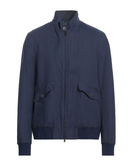 Herno Blue Jacket Linen, Polyimide, Elastane for men