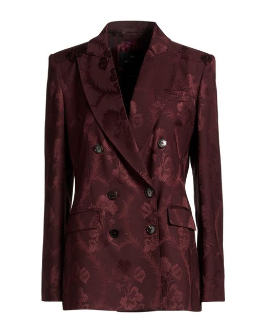 Etro Purple Blazer Viscose, Wool