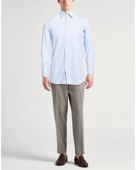 Bagutta Blue Light Shirt Cotton for men
