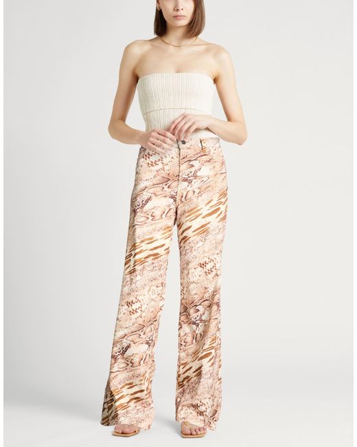 Liu Jo Natural Pants Polyester, Viscose, Elastane
