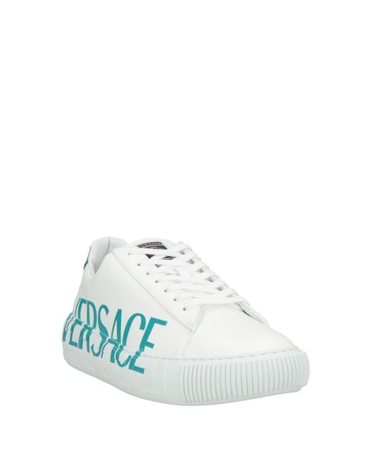 Versace Blue Sneakers Calfskin for men