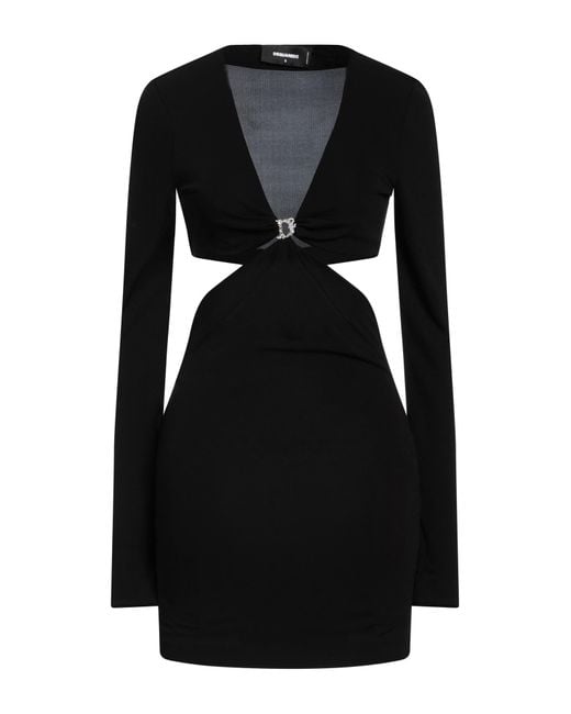 DSquared² Black Mini Dress Viscose