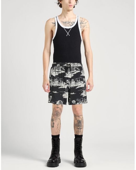Amiri Black Shorts & Bermuda Shorts Viscose for men