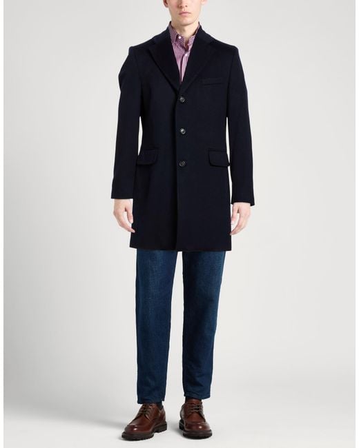 Paul & Shark Blue Midnight Coat Cashmere for men