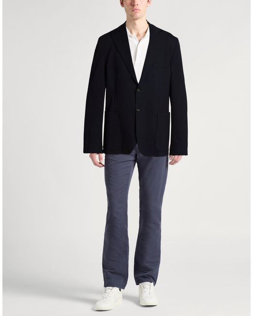 Paolo Pecora Blue Midnight Blazer Viscose, Polyamide, Elastane for men