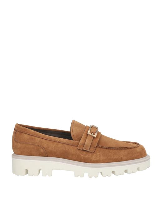Sergio Rossi Brown Camel Loafers Leather for men