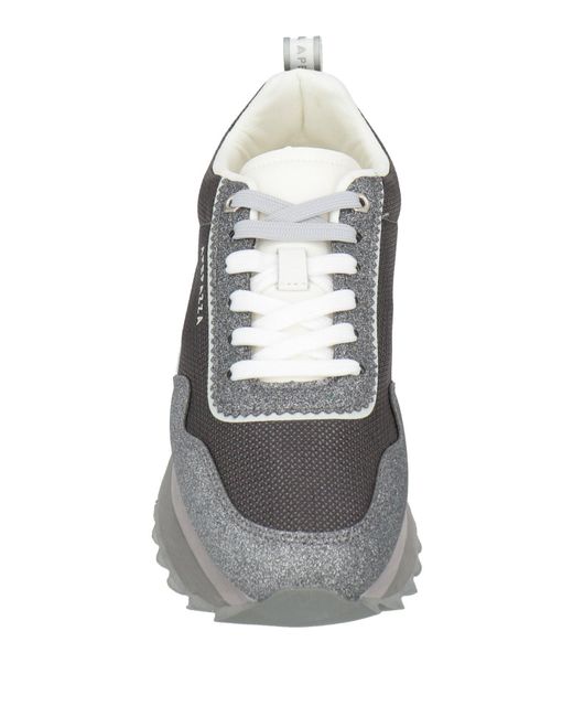 Apepazza Gray Sport Sneakers Textile Fibers, Leather, Synthetisches Material