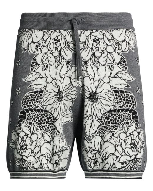 John Richmond Gray Shorts & Bermuda Shorts Cotton for men