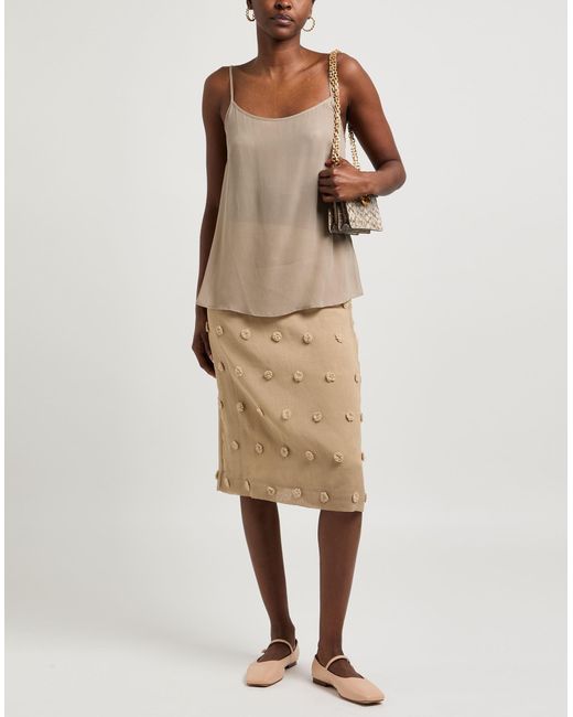 Pierantonio Gaspari Natural Taupe Top Viscose