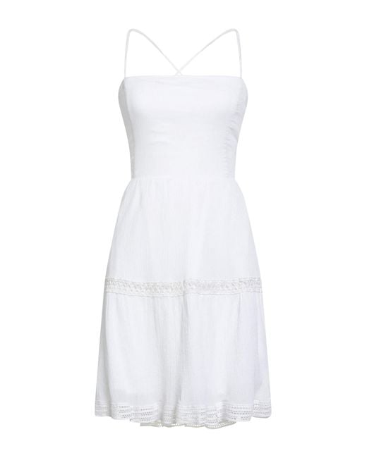 Guess White Mini Dress Cotton