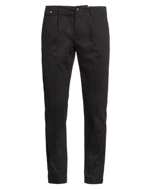 Paolo Pecora Gray Pants Cotton, Elastane for men