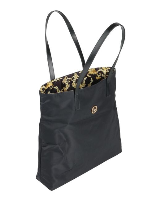 Versace Black Handbag Polyamide, Cotton, Calfskin