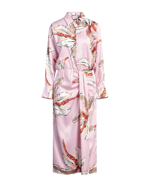 Marella Pink Lilac Midi Dress Polyester