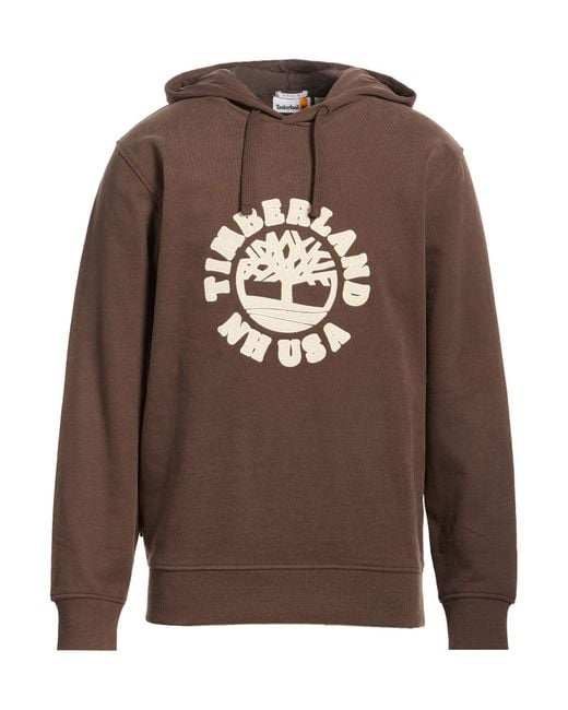 Timberland Brown Sweatshirt Cotton, Polyester, Elastane for men