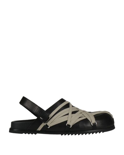 Rick Owens Black Mules & Clogs