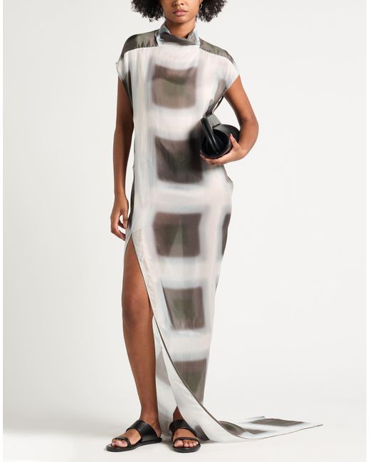 Rick Owens White Maxi-Kleid