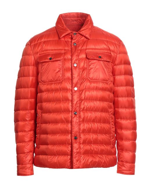 Herno Red Puffer Polyamide for men