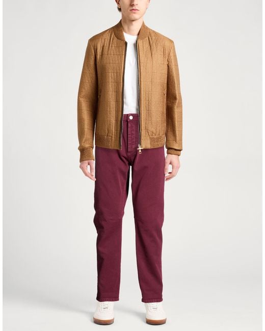 Brunello Cucinelli Red Burgundy Jeans Cotton for men
