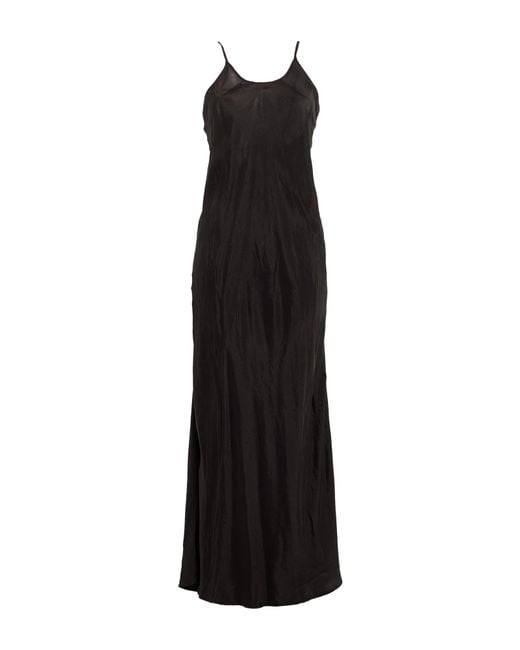 Masnada Black Maxi Dress Cupro