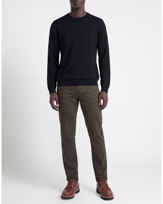 Woolrich Blue Midnight Sweater Cotton for men