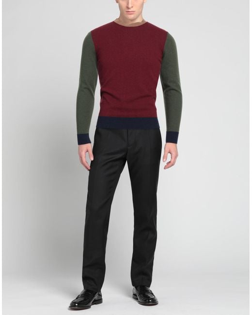 M.Q.J. Red Burgundy Sweater Polyamide, Wool, Viscose, Cashmere for men
