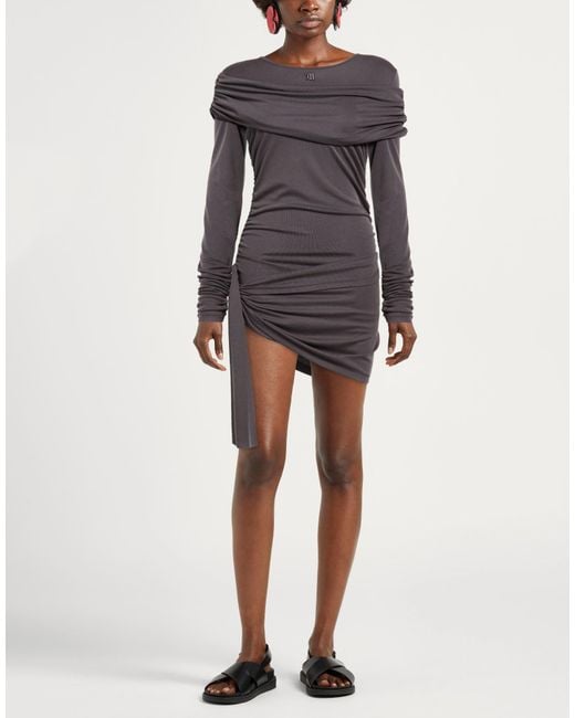 M I S B H V Gray Mini Dress Viscose, Polyester
