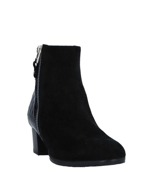 Melluso Black Ankle Boots Leather