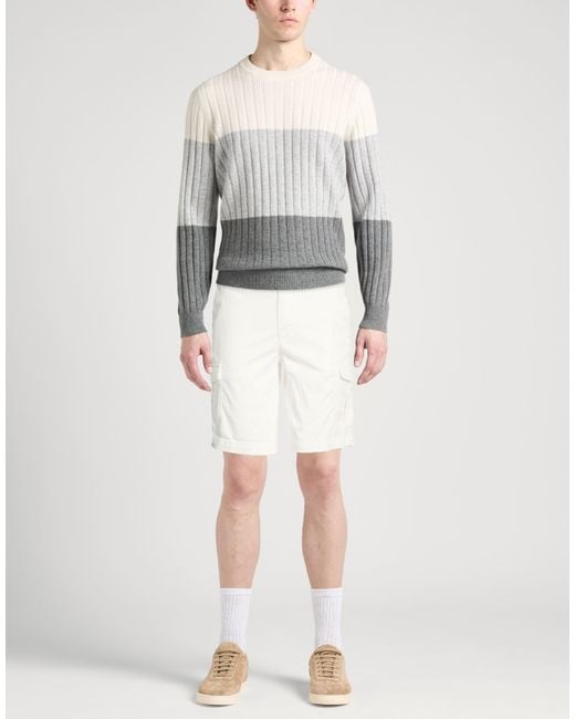 Eleventy White Shorts & Bermuda Shorts Cotton, Elastane for men