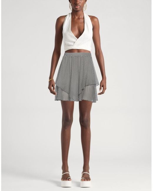 Patrizia Pepe Gray Mini Skirt Polyester