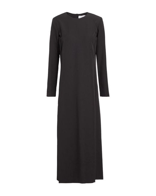 Compagnia Italiana Black Midi Dress Polyester, Elastane