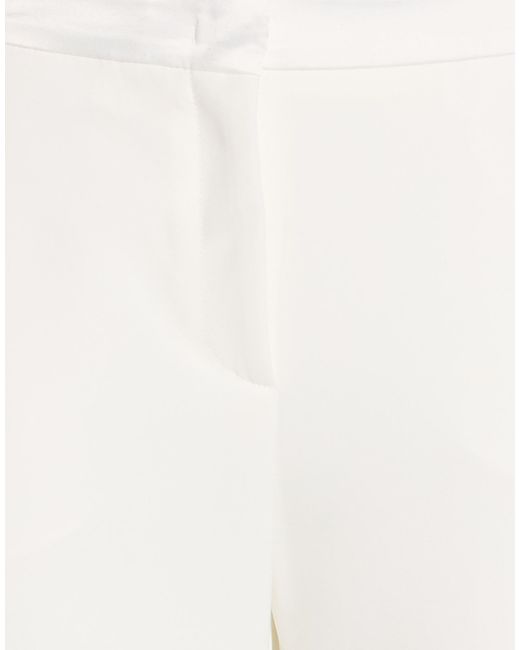 Liu Jo White Ivory Pants Polyester, Elastane