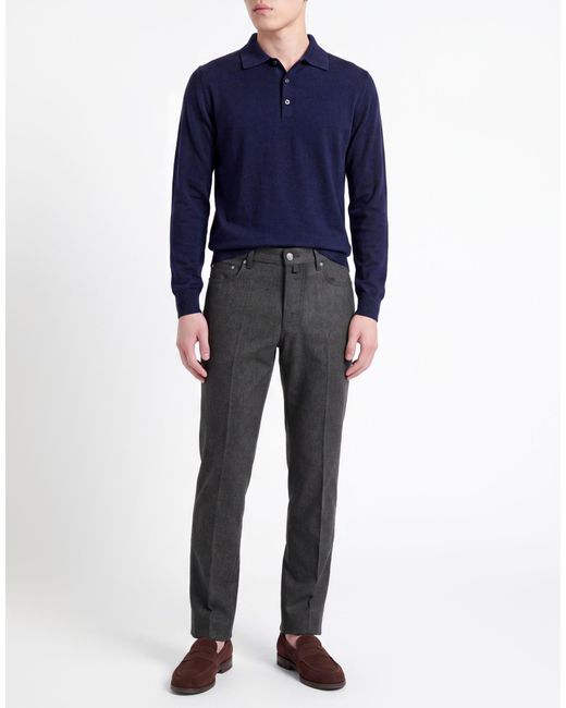 Jacob Cohen Gray Pants Virgin Wool, Elastane for men