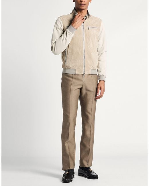 Moorer Natural Light Jacket Ovine Leather for men