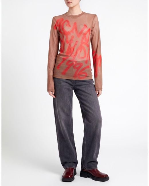 Top Acne en coloris Pink