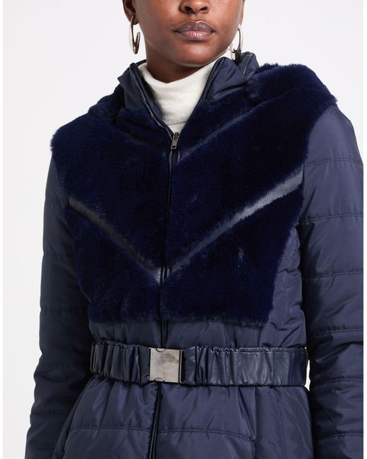 Blumarine Blue Puffer Polyester, Polyurethane, Viscose