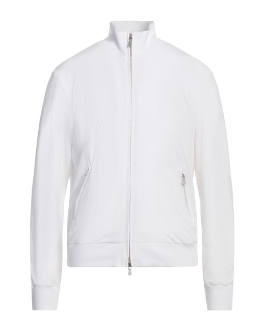 Eleventy White Sweatshirt Cotton, Polyester, Polyurethane for men