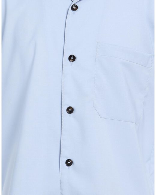 BE ABLE Blue Shirt Virgin Wool, Polyester, Elastane for men