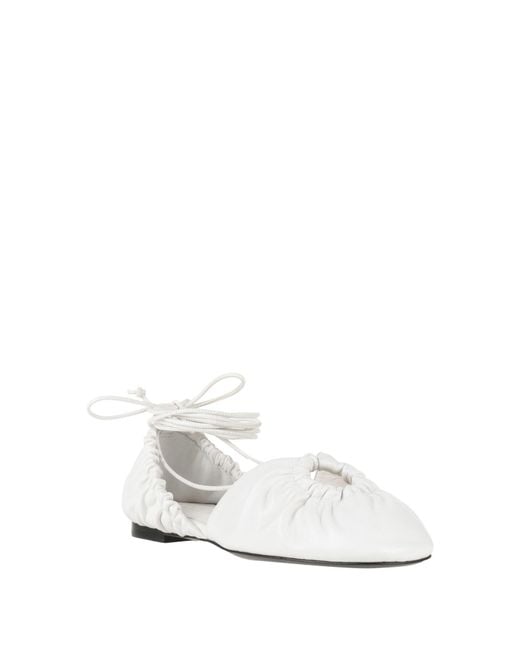 Lanvin White Ballet Flats