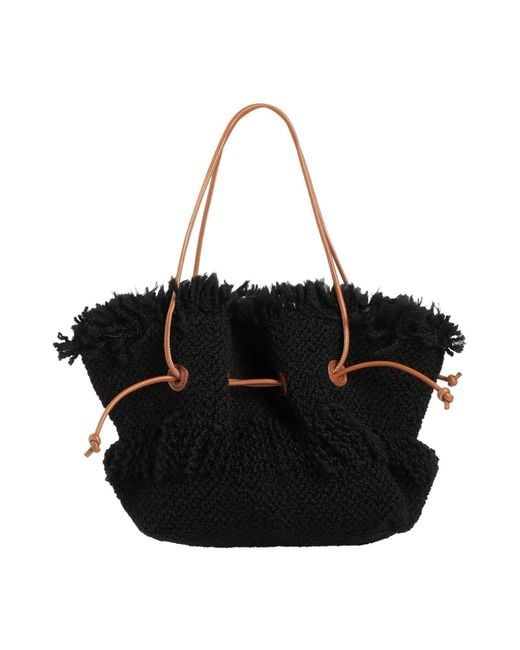 Anita Bilardi Black Handbag Wool