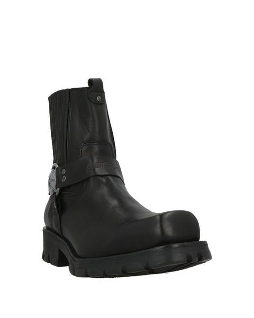 New Rock Black Ankle Boots for men