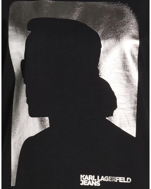 Karl Lagerfeld Black T-Shirt Organic Cotton