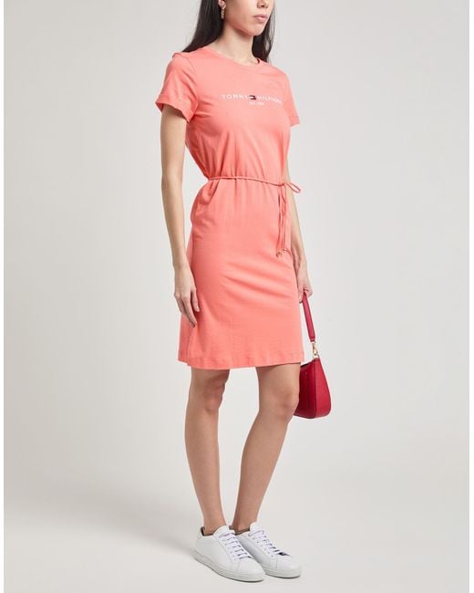 Vestito Midi di Tommy Hilfiger in Pink
