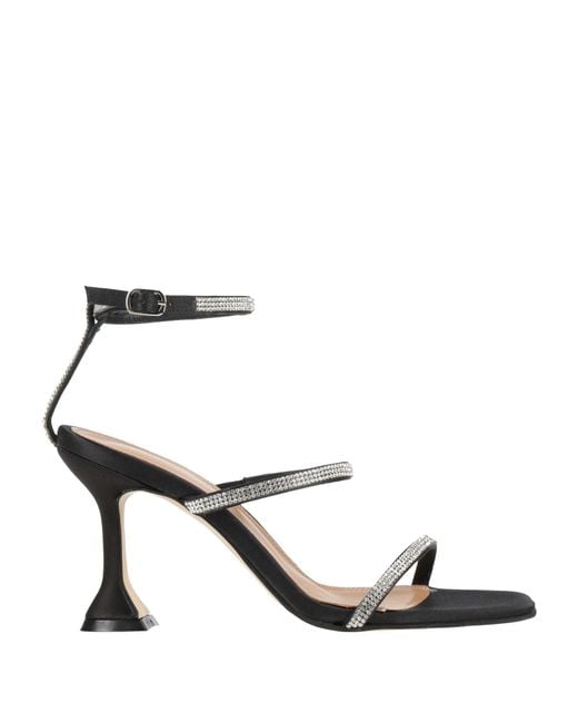 Tsakiris Mallas Black Sandals Textile Fibers