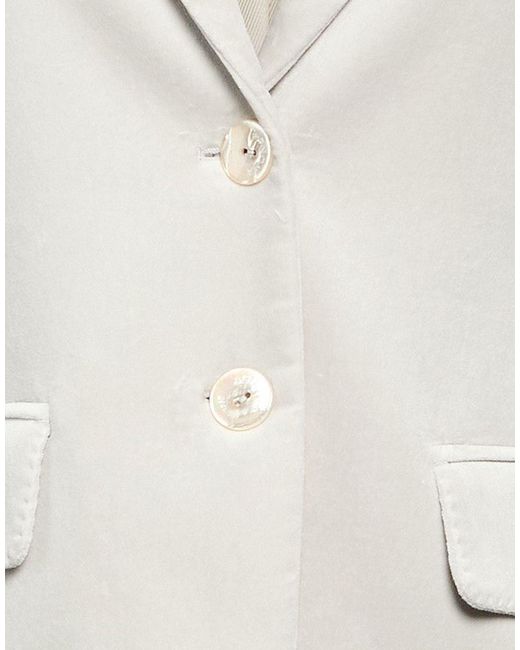 Agnona White Light Blazer Cotton, Elastane