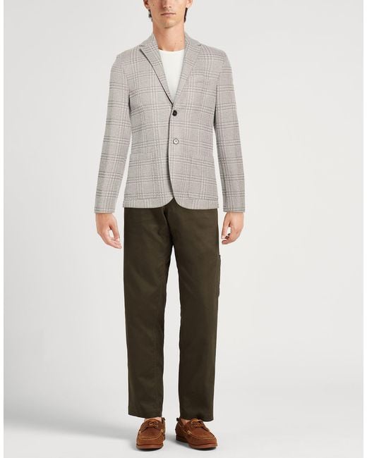 Harris Wharf London Gray Blazer Linen, Cotton, Polyamide for men