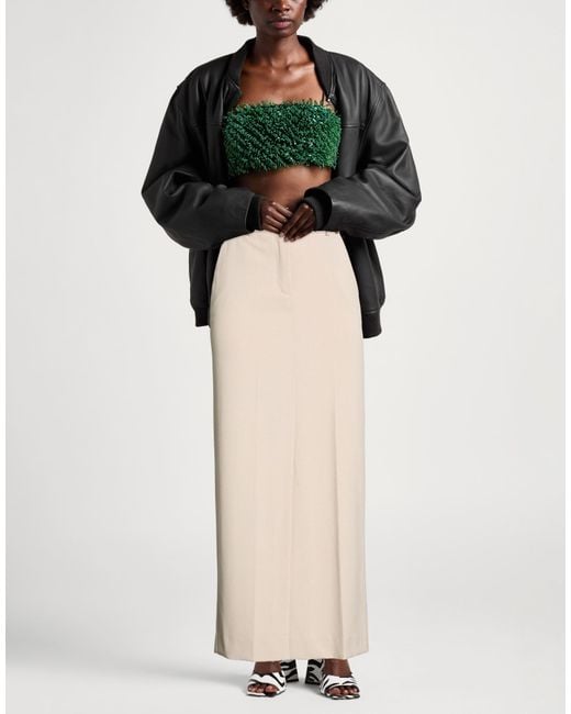 Kaos Natural Maxi Skirt Polyester, Viscose, Elastane