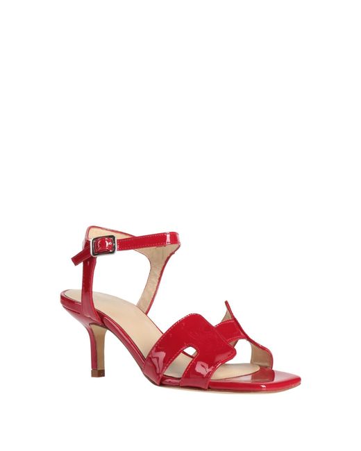 LE FABIAN Red Sandals Leather